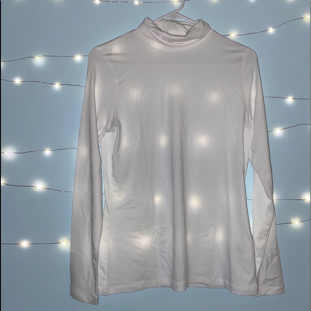 White turtle neck